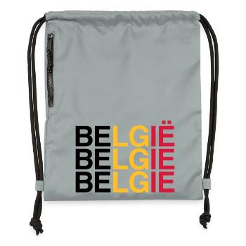 BELGIE Belgian Flag - Belgium - Belgium 2024 - Gymsac made from recycled material - mineral charcoal grey - Front