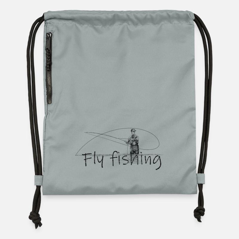 Fly fishing - Sac à cordon en polyester recyclé - gris fer délavé