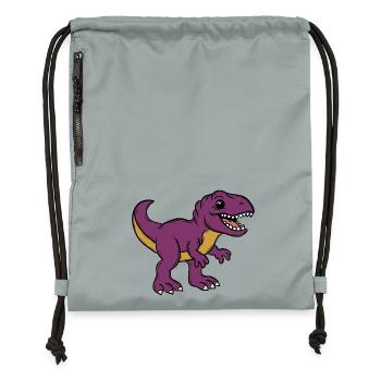 Dino - Gymsac made from recycled material - mineral charcoal grey - Front
