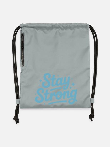 Stay Strong Drehbuch mit Stars - Turnbeutel aus Recycling-Material - Steingrau mineral wash