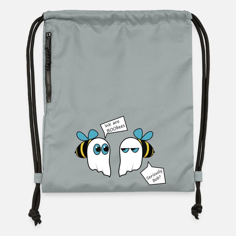 Booooobees - Sac à cordon en polyester recyclé - gris fer délavé