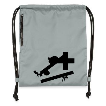 cross II - Turnbeutel aus Recycling-Material - Steingrau mineral wash - Vorne