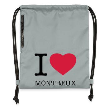 I LOVE MONTREUX - Gymsac made from recycled material - mineral charcoal grey - Front