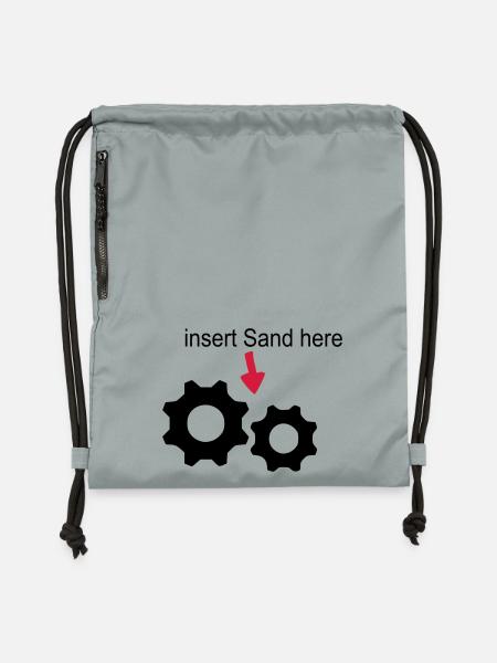 Sand im Getriebe - Turnbeutel aus Recycling-Material - Steingrau mineral wash