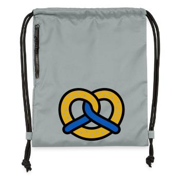 Pretzel Diamond Pattern Bavaria Volksfest Munich - Gymsac made from recycled material - mineral charcoal grey - Front