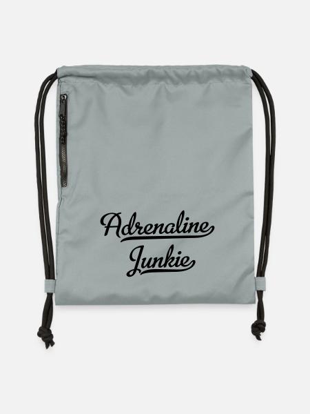 Adrenalin Junkie - Turnbeutel aus Recycling-Material - Steingrau mineral wash