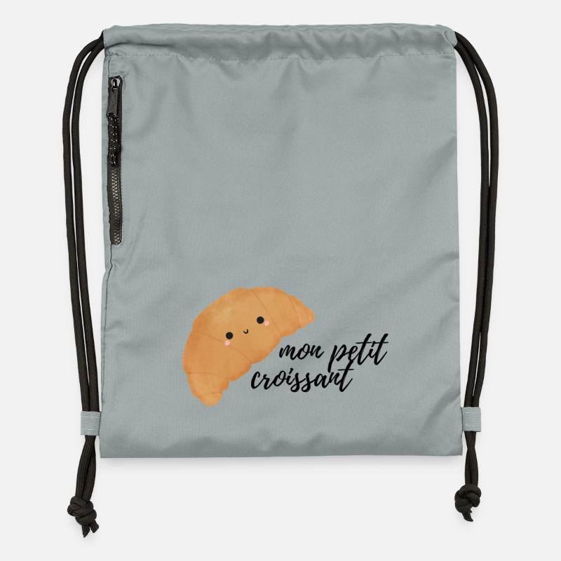 Croissant - Sac à cordon en polyester recyclé - gris fer délavé