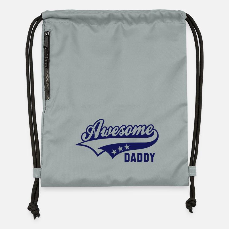 PAPA impressionnant - Sac à cordon en polyester recyclé - gris fer délavé