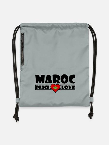 Marokko - Turnbeutel aus Recycling-Material - Steingrau mineral wash