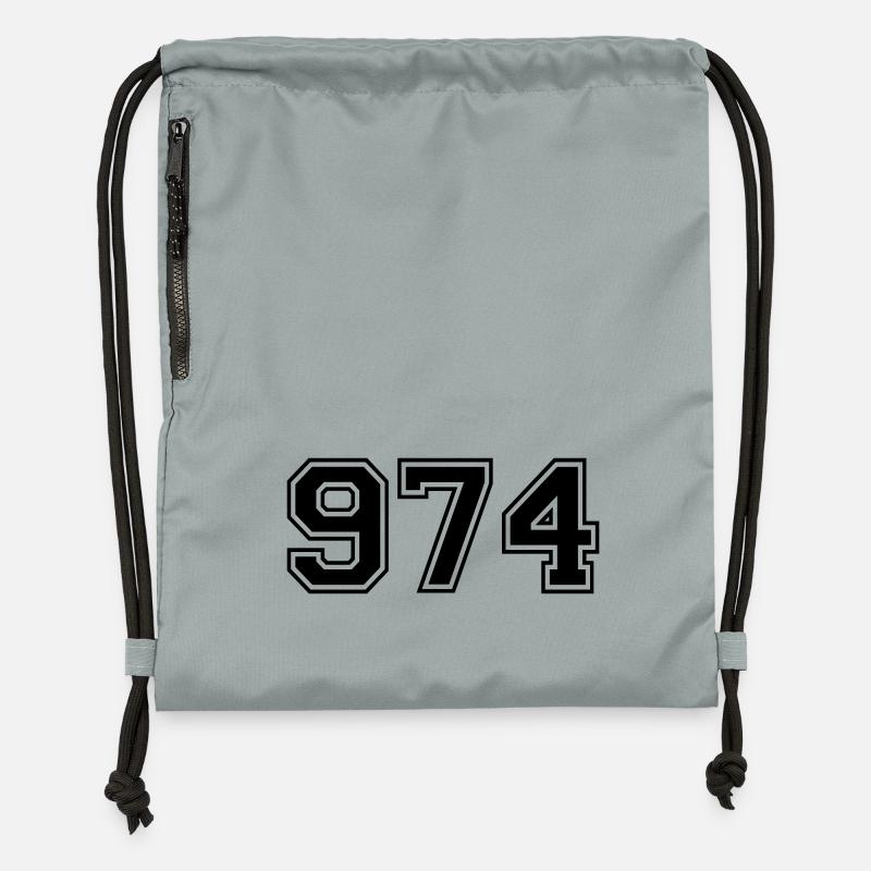 974 - Sac à cordon en polyester recyclé - gris fer délavé