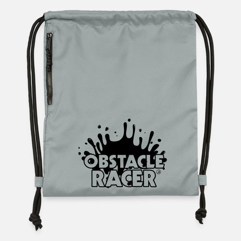 Obstalce Racer - Turnbeutel aus Recycling-Material - Steingrau mineral wash