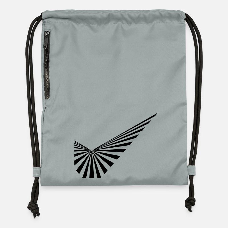 transe - Sac à cordon en polyester recyclé - gris fer délavé