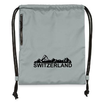 switzerland - schweiz - suisse - svizzera - Turnbeutel aus Recycling-Material - Steingrau mineral wash - Vorne