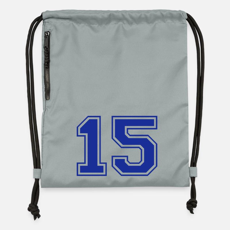 nombre - 15 - Sac à cordon en polyester recyclé - gris fer délavé