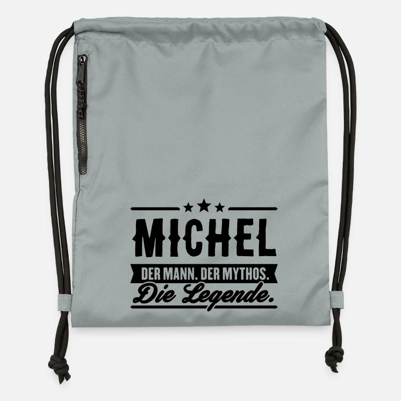 Man Myth Legend Michel - Sac à cordon en polyester recyclé - gris fer délavé