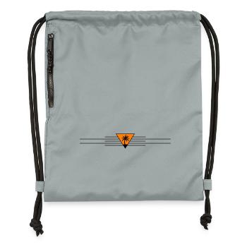 Palm tree line icon - Gymsac made from recycled material - mineral charcoal grey - Front