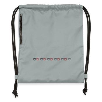 Heart Line Icon - Gymsac made from recycled material - mineral charcoal grey - Front