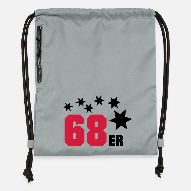 `68 - Sac à cordon en polyester recyclé - gris fer délavé