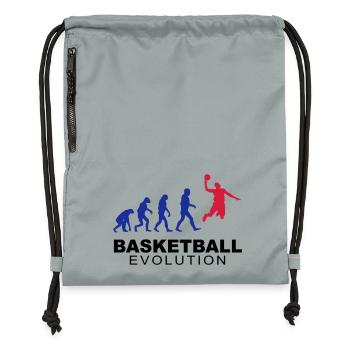 Basketball evolution - Turnbeutel aus Recycling-Material - Steingrau mineral wash - Vorne