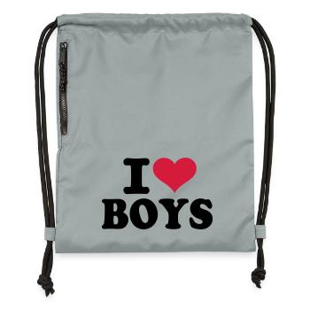 Boys - Gymsac made from recycled material - mineral charcoal grey - Front