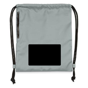 hello my name is leo - Gymsac made from recycled material - mineral charcoal grey - Front