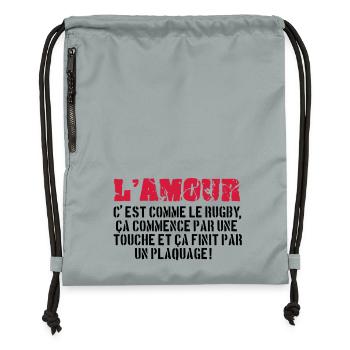 rugby - Gymsac made from recycled material - mineral charcoal grey - Front