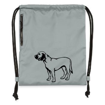 Chien de sueur hanovrien - Sac à cordon en polyester recyclé - gris fer délavé - Devant