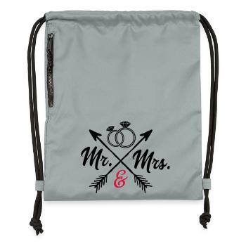 Mr. And Mrs. - Gymsac made from recycled material - mineral charcoal grey - Front