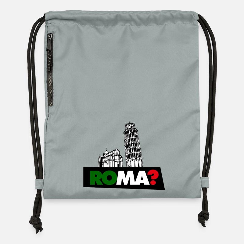 Rome? - Sac à cordon en polyester recyclé - gris fer délavé