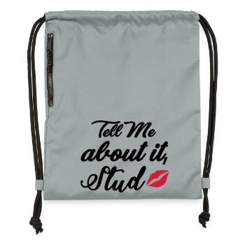 Tell me about it stud - Sac à cordon en polyester recyclé - gris fer délavé - Devant