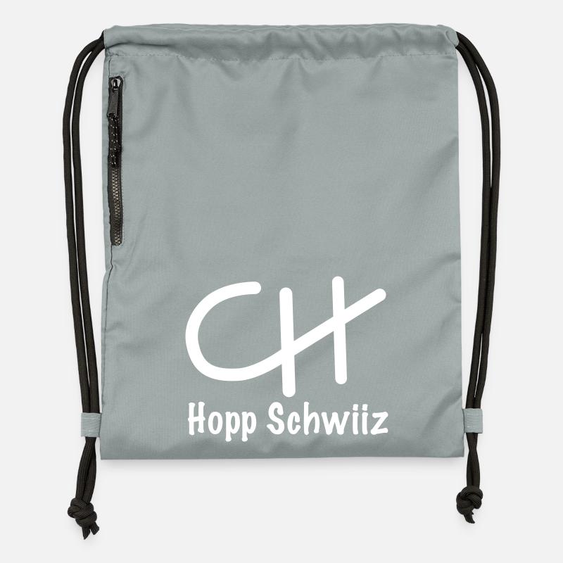 Hopp Suisse - Sac à cordon en polyester recyclé - gris fer délavé