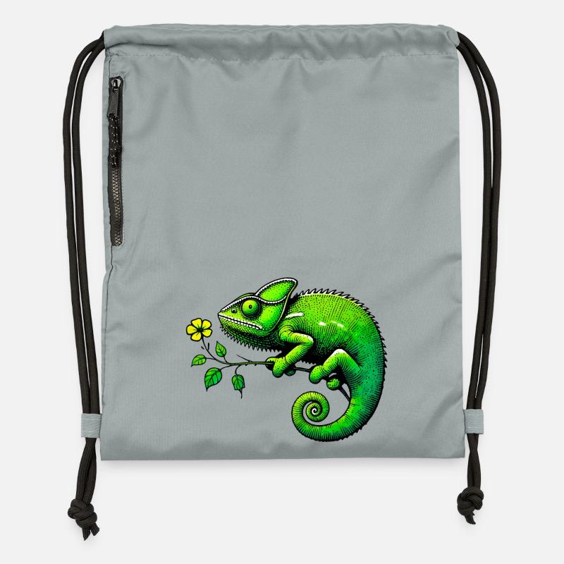 Caméléon - Sac à cordon en polyester recyclé - gris fer délavé