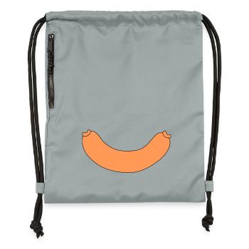 Saucisse - Sac à cordon en polyester recyclé - gris fer délavé - Devant