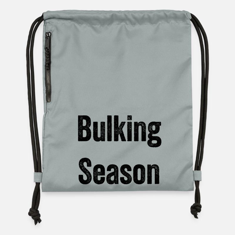 Saison de prise de masse – Mode de gain de masse - Sac à cordon en polyester recyclé - gris fer délavé