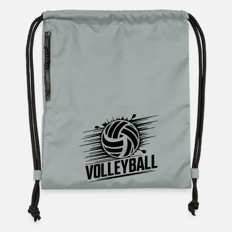 volley-ball - Sac à cordon en polyester recyclé - gris fer délavé