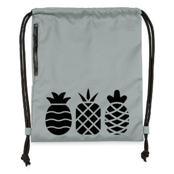 Pineapple without frills - Gymsac made from recycled material - mineral charcoal grey - Front