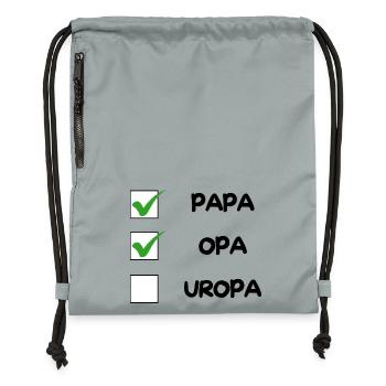 Liste de contrôle OPA - Sac à cordon en polyester recyclé - gris fer délavé - Devant