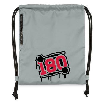 180_1_f2 - Gymsac made from recycled material - mineral charcoal grey - Front