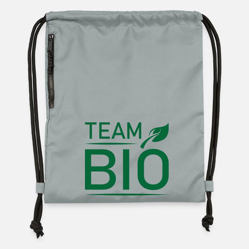 team bio icon Logo icon Sheet Sheets Graphic - Gymsac made from recycled material - mineral charcoal grey