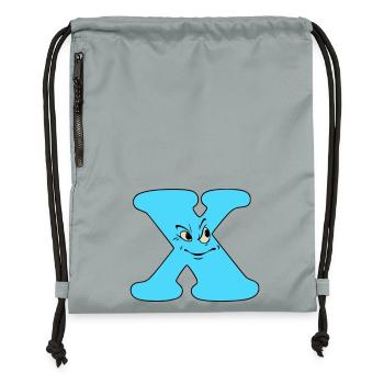 X - Gymsac made from recycled material - mineral charcoal grey - Front