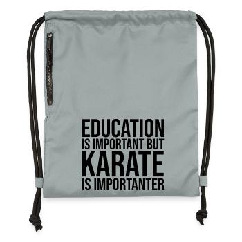 Karate - Turnbeutel aus Recycling-Material - Steingrau mineral wash - Vorne