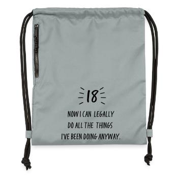 18 - Gymsac made from recycled material - mineral charcoal grey - Front