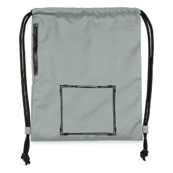 2577109 Rahmen - Turnbeutel aus Recycling-Material - Steingrau mineral wash - Vorne