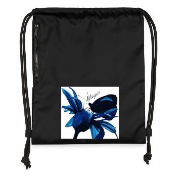Blue Blossom Magic with Magic - Gymsac made from recycled material - military green - Front