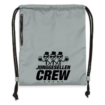 Junggesellen Crew - Turnbeutel aus Recycling-Material - Steingrau mineral wash - Vorne