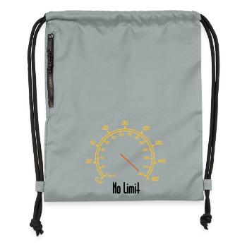 Speedometer, No Limit - Gymsac made from recycled material - mineral charcoal grey - Front