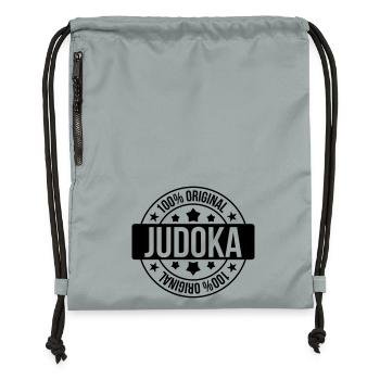 Judo / Judoka / Sport / Fight / Fighter / Strong - Gymsac made from recycled material - mineral charcoal grey - Front