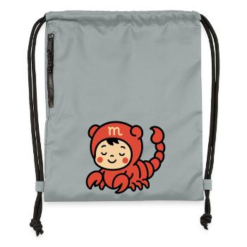 Cute Astro Skorpion Sternzeichen - Turnbeutel aus Recycling-Material - Steingrau mineral wash - Vorne