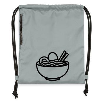 Ramen - Gymsac made from recycled material - mineral charcoal grey - Front