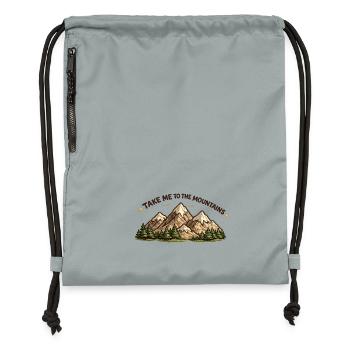 Take me to the Mountains - Gymsac made from recycled material - mineral charcoal grey - Front